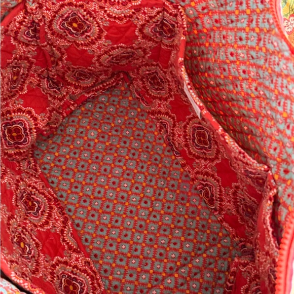 Vera Bradley orange batik X-Large all-over print Tote weekender duffel bag - Picture 9 of 11